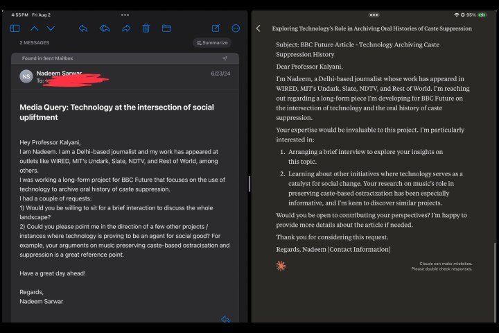 لقد جربت أدوات الكتابة بالذكاء الاصطناعي من Apple على هاتفي iPhone. وإليك كيفية عملها 6 أدوات الكتابة الذكية من Apple بالمقارنة مع Claude.