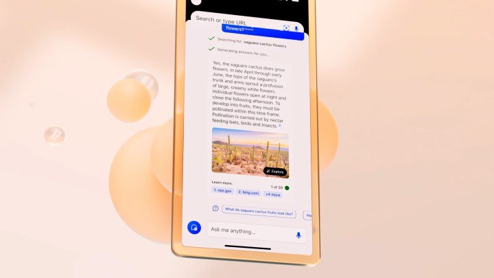 ChatGPT: the latest news, updates, and helpful tips 10 Bing Chat open on a smartphone showing visual results.
