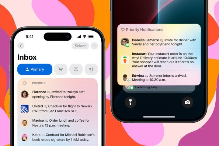 كل ميزات Apple Intelligence التي يمكنك استخدامها في الإصدار التجريبي من iOS 18.1 10 ملخص الإشعارات والرسائل الإلكترونية على iPhone باستخدام Apple Intelligence.