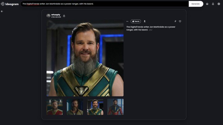 أفضل البدائل المجانية لـ Midjourney التي يمكنك تجربتها 8 استخدام Ideogram لصنع حارس الطاقة جون.