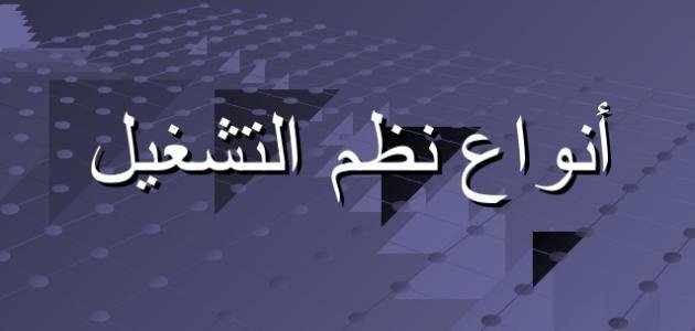 أنواع أنظمة التشغيل 1 أنواع أنظمة التشغيل