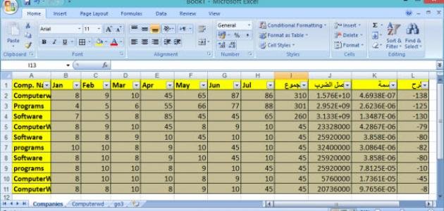كيفية العمل على برنامج excel